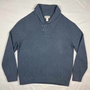 Duluth Trading Mens Brigadier Shawl Collar Sweater 2XL Tall Cotton Wool Blend